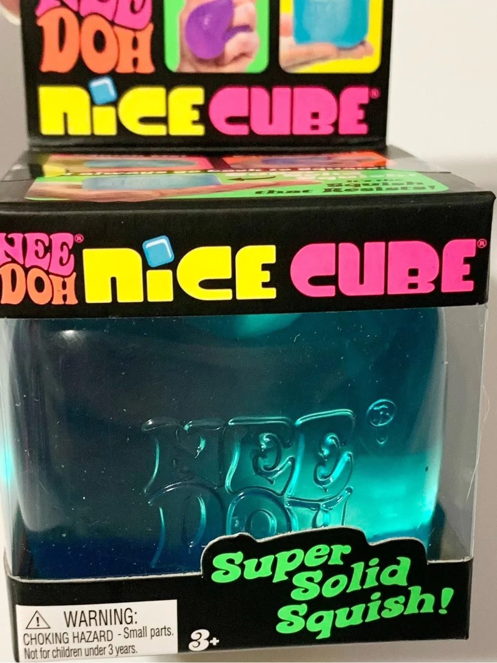 NEEDOH Nice Cube Blue Squishy NEE DOH Sensory Toy NEW